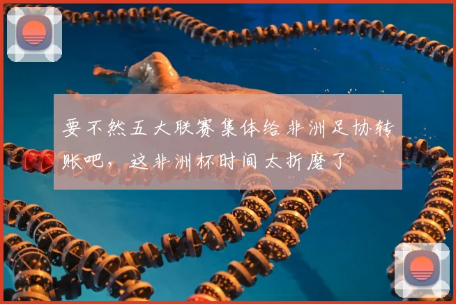 要不然五大联赛集体给非洲足协转账吧，这非洲杯时间太折磨了